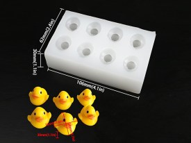 Molde silicona 8 patitos